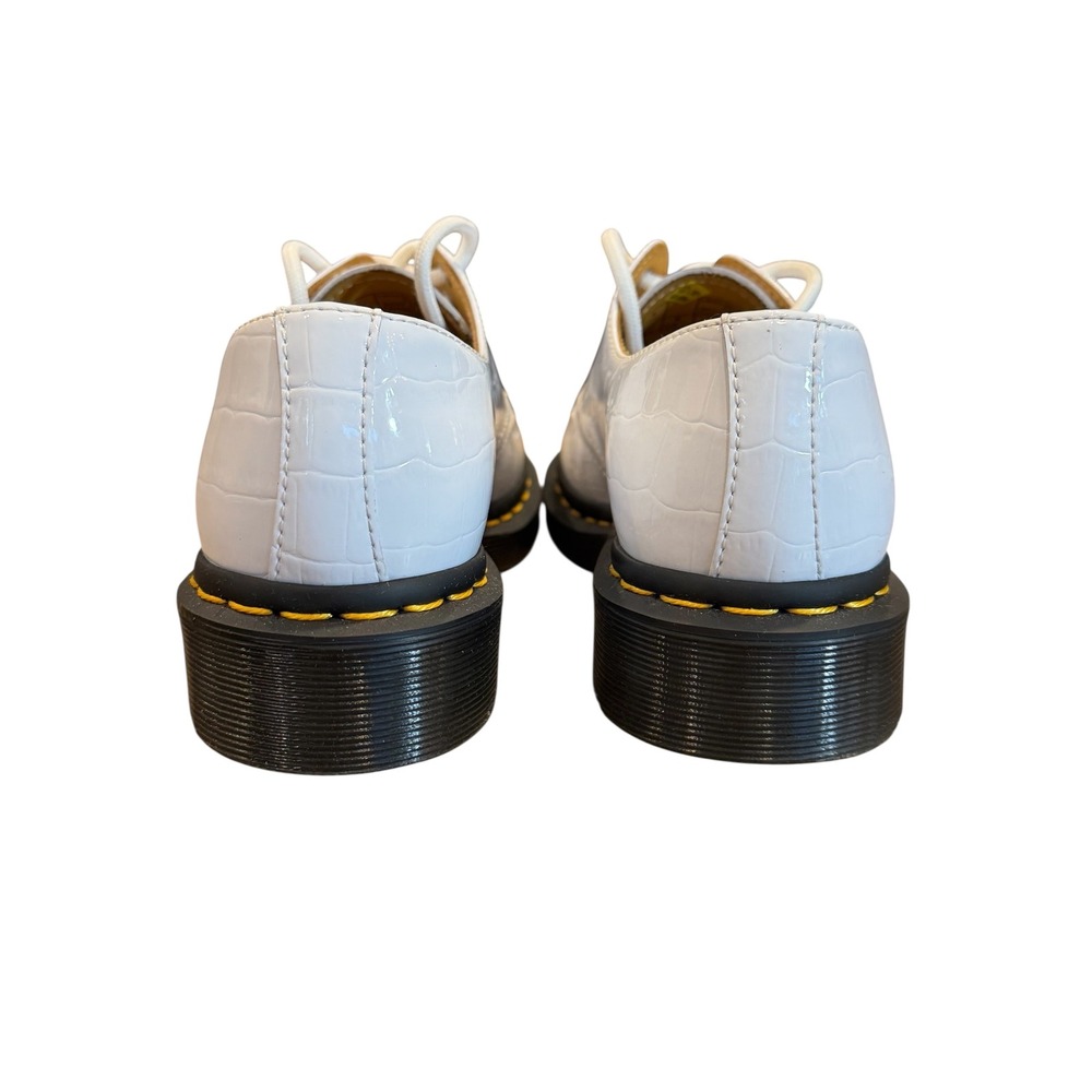 Dr. Martens 1461 White Patent Croc Emboss Leather Oxford Shoes Women's US 6 - Picture 2 of 7